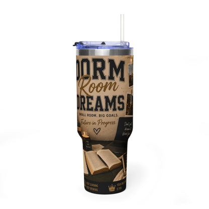Dorm Room Dreams 40oz Vacuum Tumbler — Insulated College Travel Mug