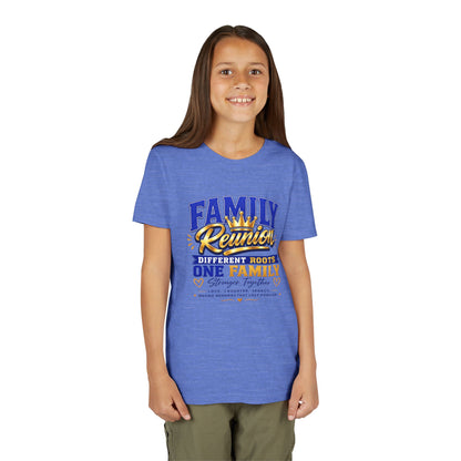 Family Reunion Youth Tee - "Different Roots One Family" Kid's Short Sleeve Shirt