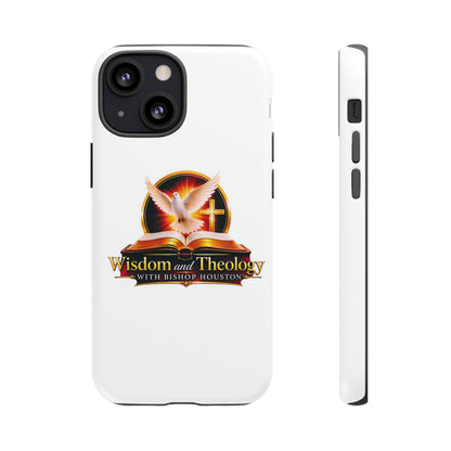 Wisdom and Theology Phone Case — Christian Dove & Cross Protective Tough Case