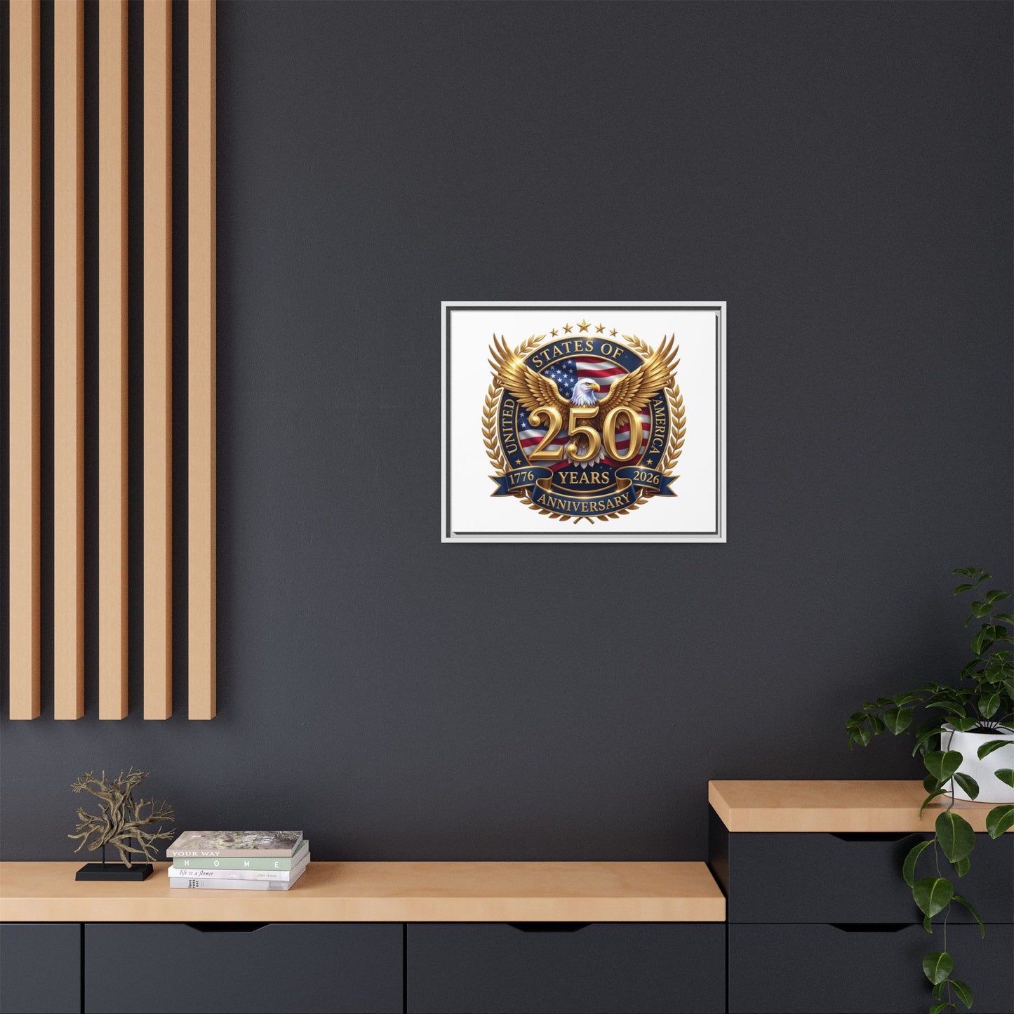 250th United States Anniversary Framed Canvas Print