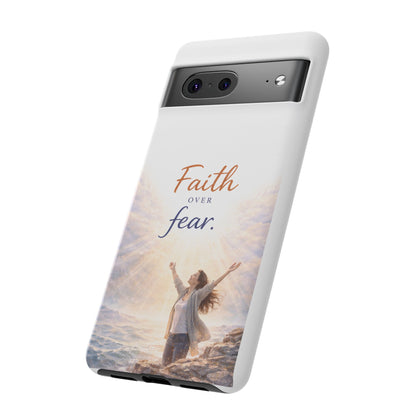 Faith Over Fear Phone Case — Inspirational Christian iPhone Cover