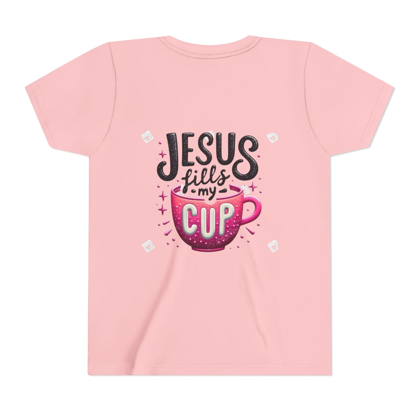 Jesus Fills My Cup Youth Tee — Christian Faith Kids Shirt