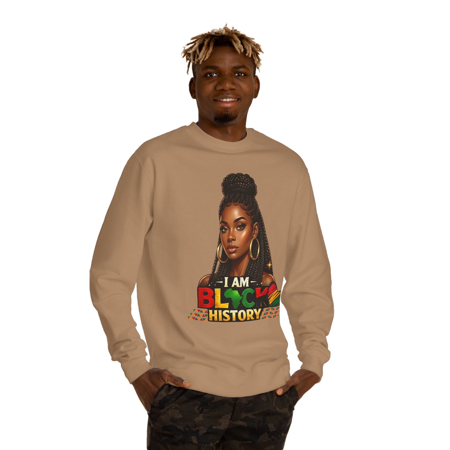I Am Black History Sweatshirt — Afrocentric Black History Month Crewneck