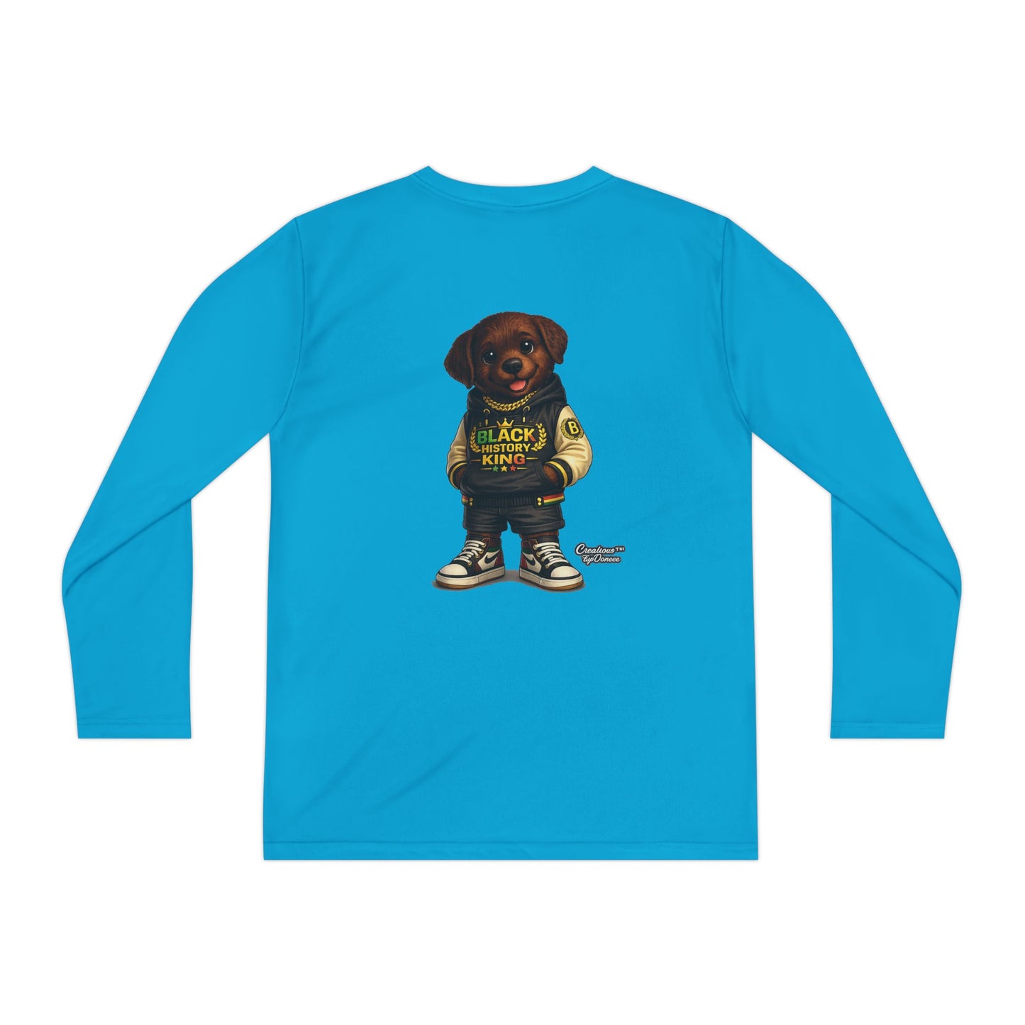 Youth Long Sleeve Tee — 'Lil Black Lab' Cute Puppy Graphic Shirt