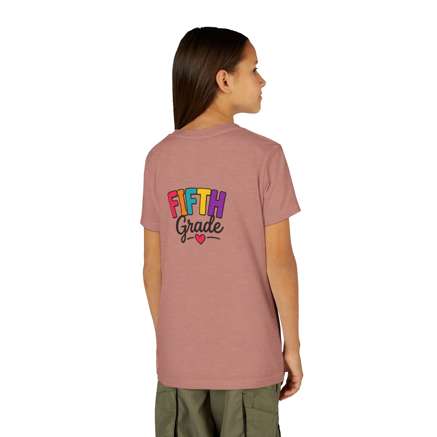 Fifth Grade Kids T‑Shirt – Colorful Back-to-School Tee with Heart