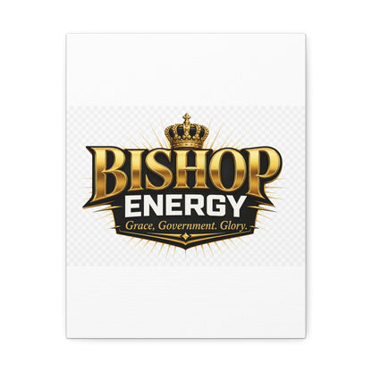 Bishop Energy Stretched Canvas - Gold Crown Emblem (Grace, Government, Glory)