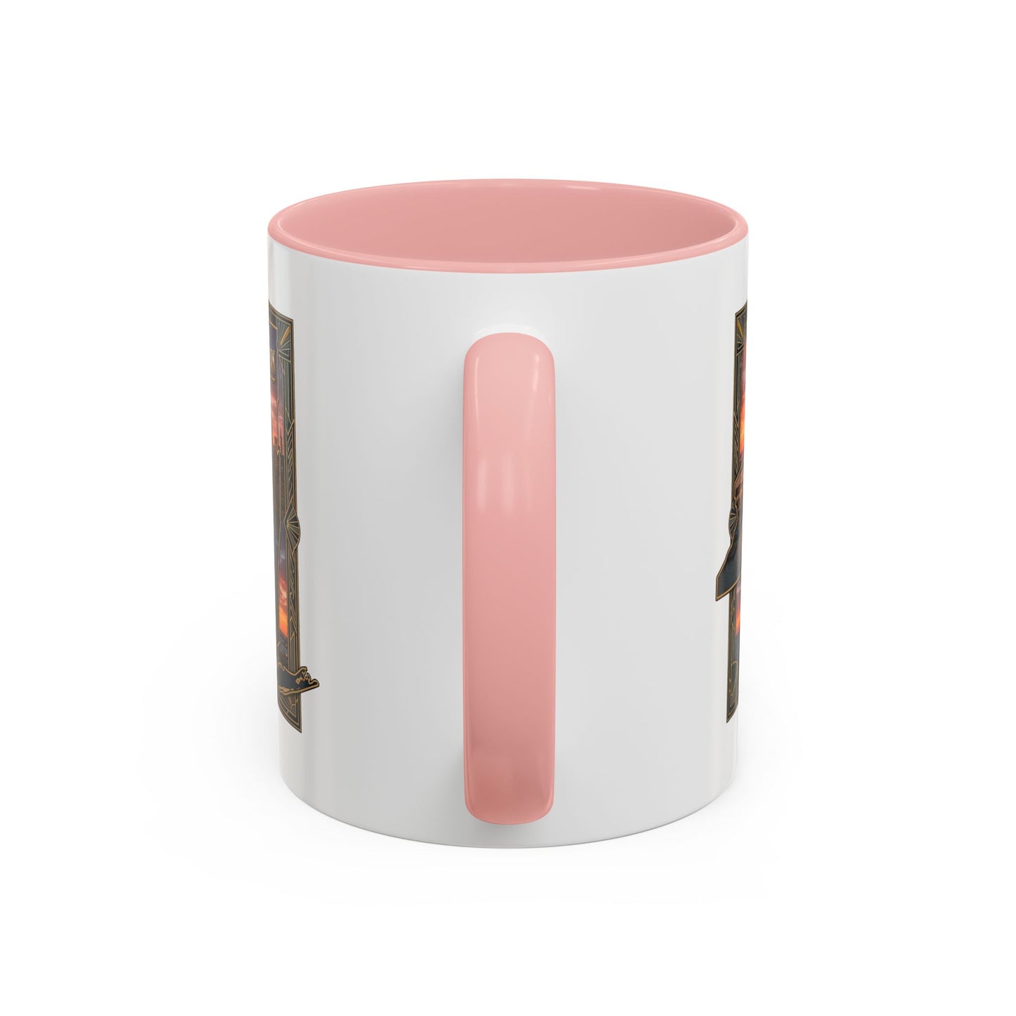 New York Skyline Accent Coffee Mug — Empire State Sunset Scene (11/15oz)