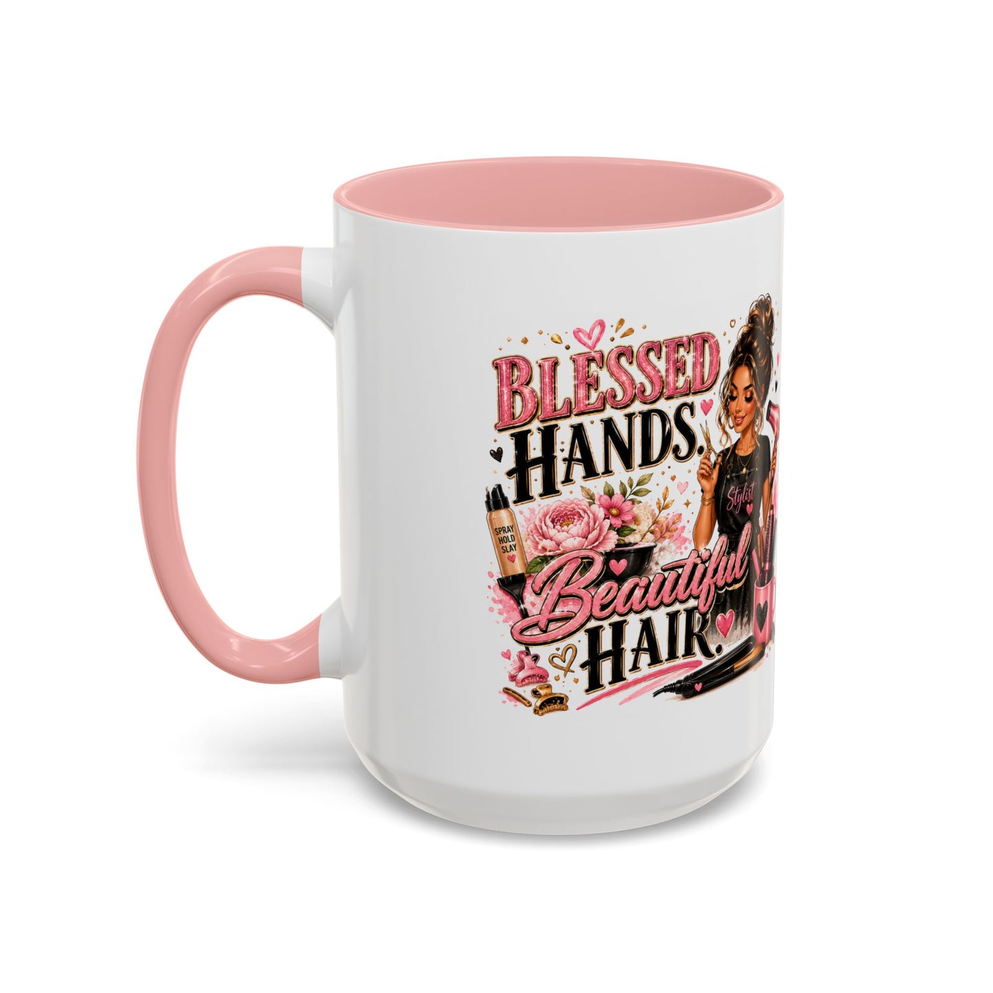 Blessed Hands Beautiful Hair Coffee Mug — Stylist Barber Hairdresser Gift