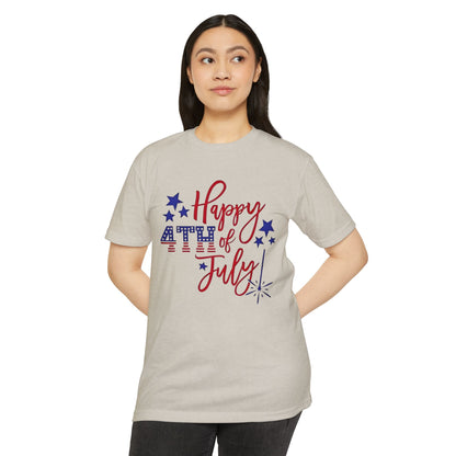 Happy 4th of July T‑Shirt — Patriotic Stars & Fireworks Tee