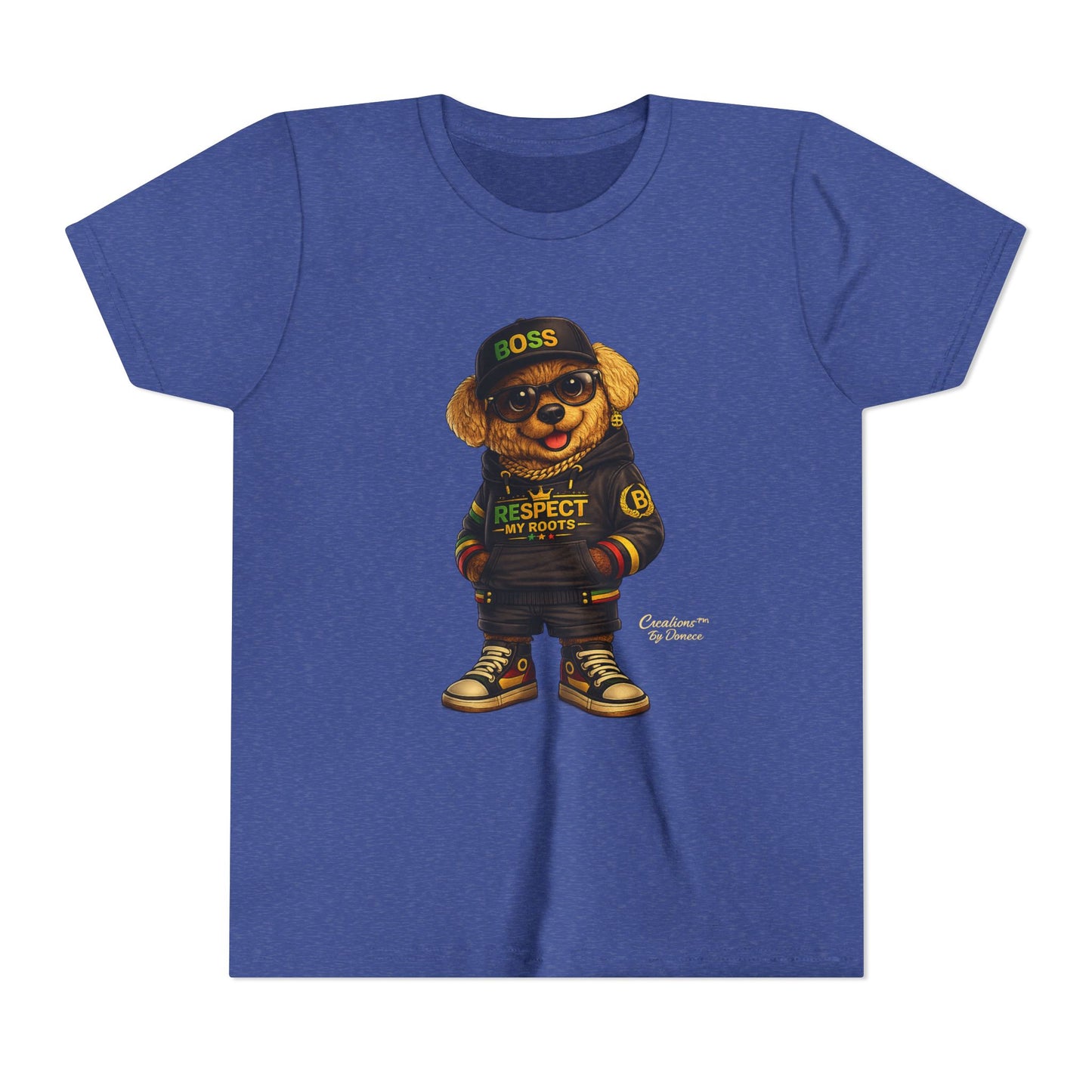 Kids Graphic Tee - 'Respect the Hustle' Teddy Bear Streetwear
