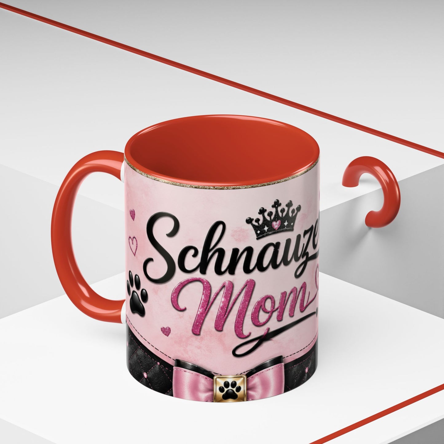 Schnauzer Coffee Mug — "Messy Beard, Big Heart" Accent Mug (11/15oz)