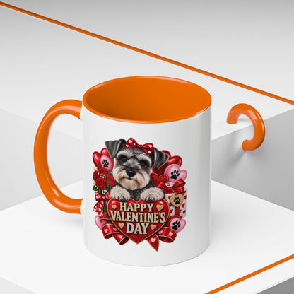 Valentine’s Day Dog Coffee Mug — "Happy Valentine’s Day" Accent Mug