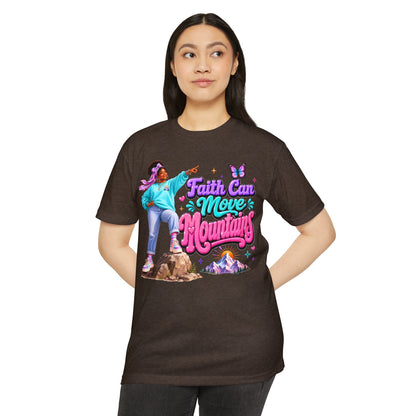 T-Shirt — Faith Can Move Mountains Inspirational Graphic Tee