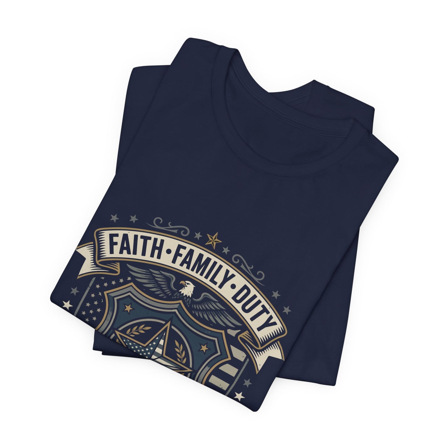 Police Badge Shield T‑Shirt — "Faith • Family • Duty" Graphic Tee