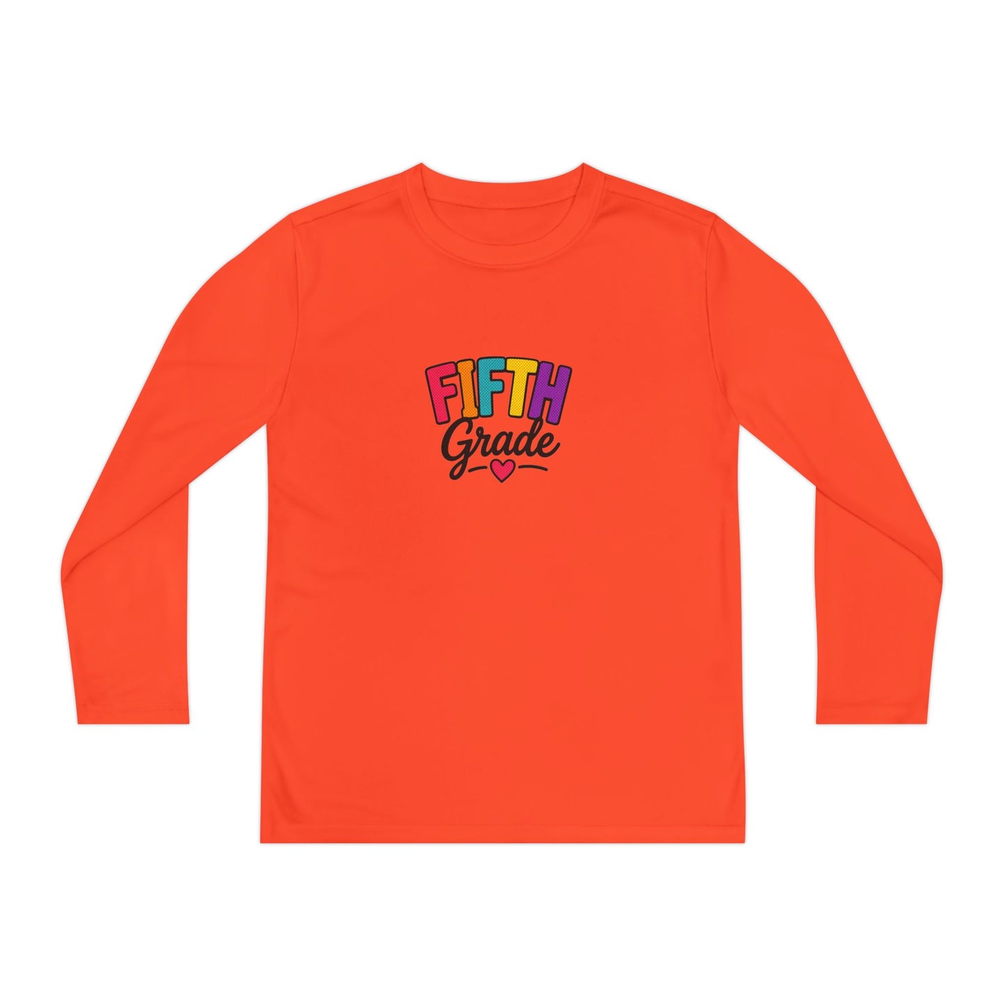 Fifth Grade Youth Long Sleeve Tee — Colorful Back-to-School Shirt