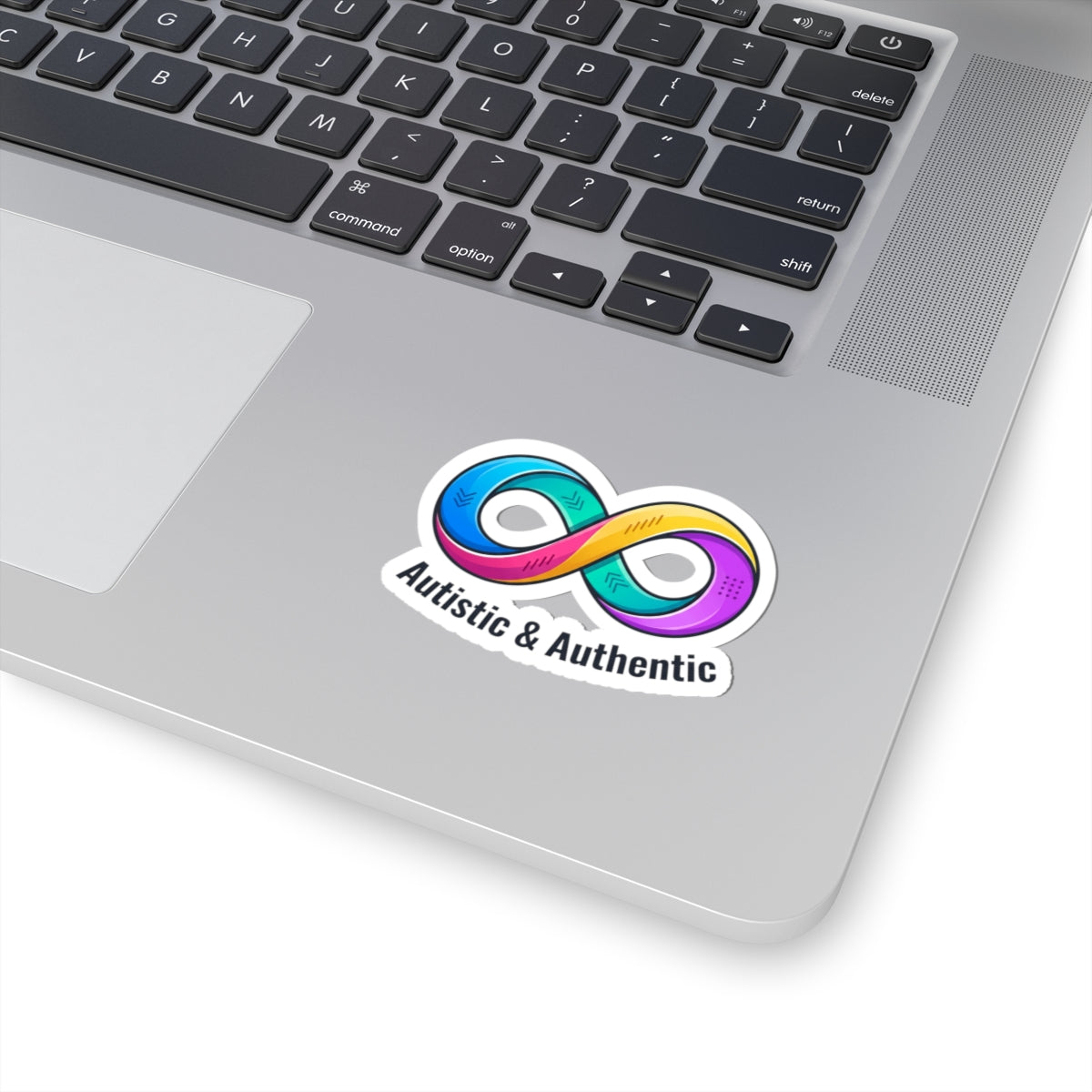 Autistic & Authentic Kiss-Cut Stickers | neurodiversity, autistic pride