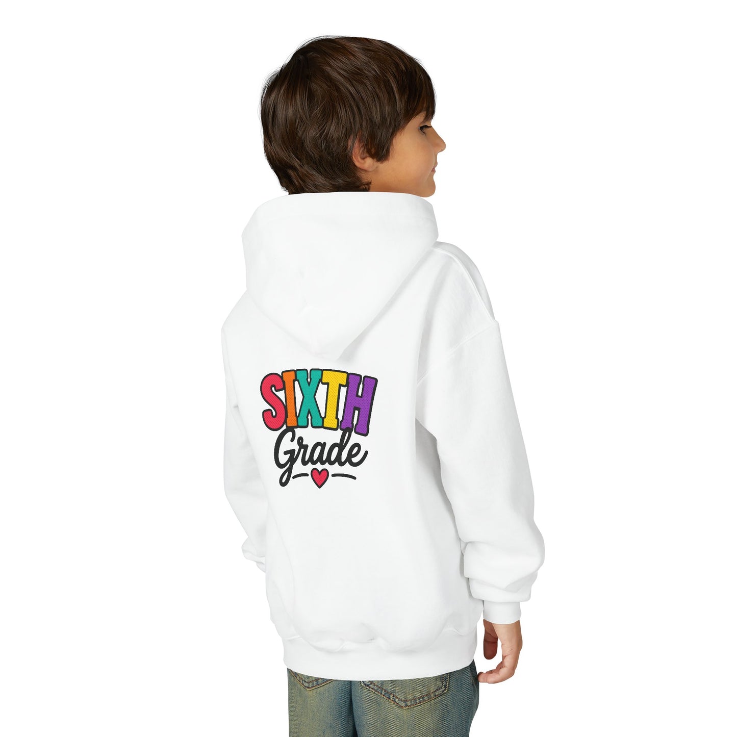 Sixth Grade Kids Hoodie – Colorful Back-to-School Sweatshirt
