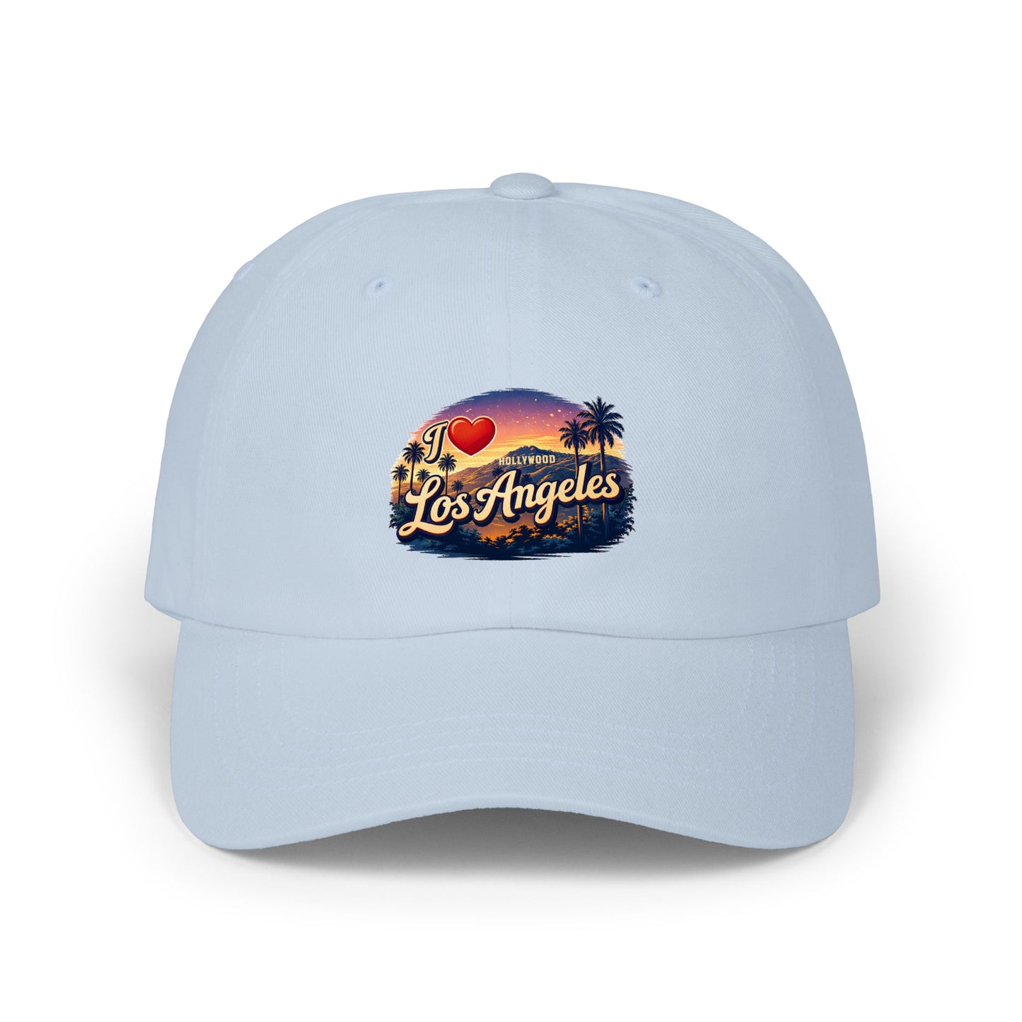 I  Los Angeles Classic Dad Cap – Vintage Sunset Palm Hat