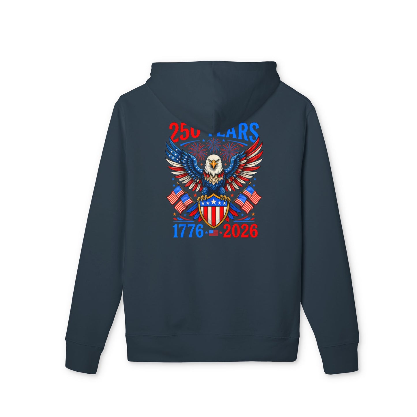 Patriotic Eagle Hoodie — 250 Years 1776–2026 American Flag Design