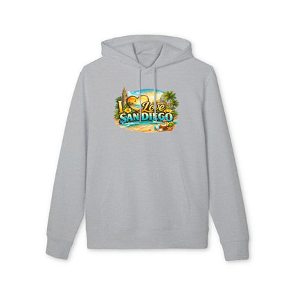 San Diego Beach Hoodie – 'Love San Diego' Vintage Coastal Sweatshirt