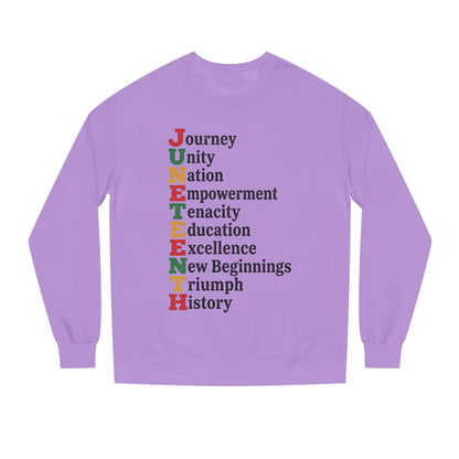 Juneteenth Acrostic Sweatshirt — Journey Unity Nation Empowerment Tee