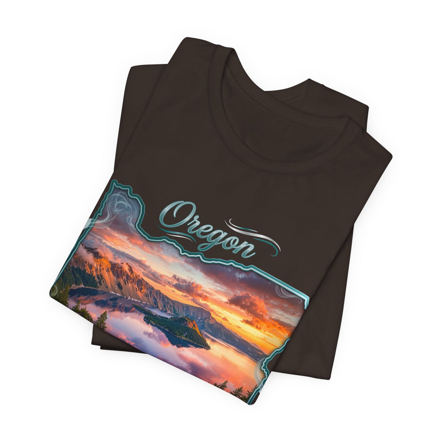Oregon Pacific Wonderland T‑Shirt — Scenic Sunset State Map Tee