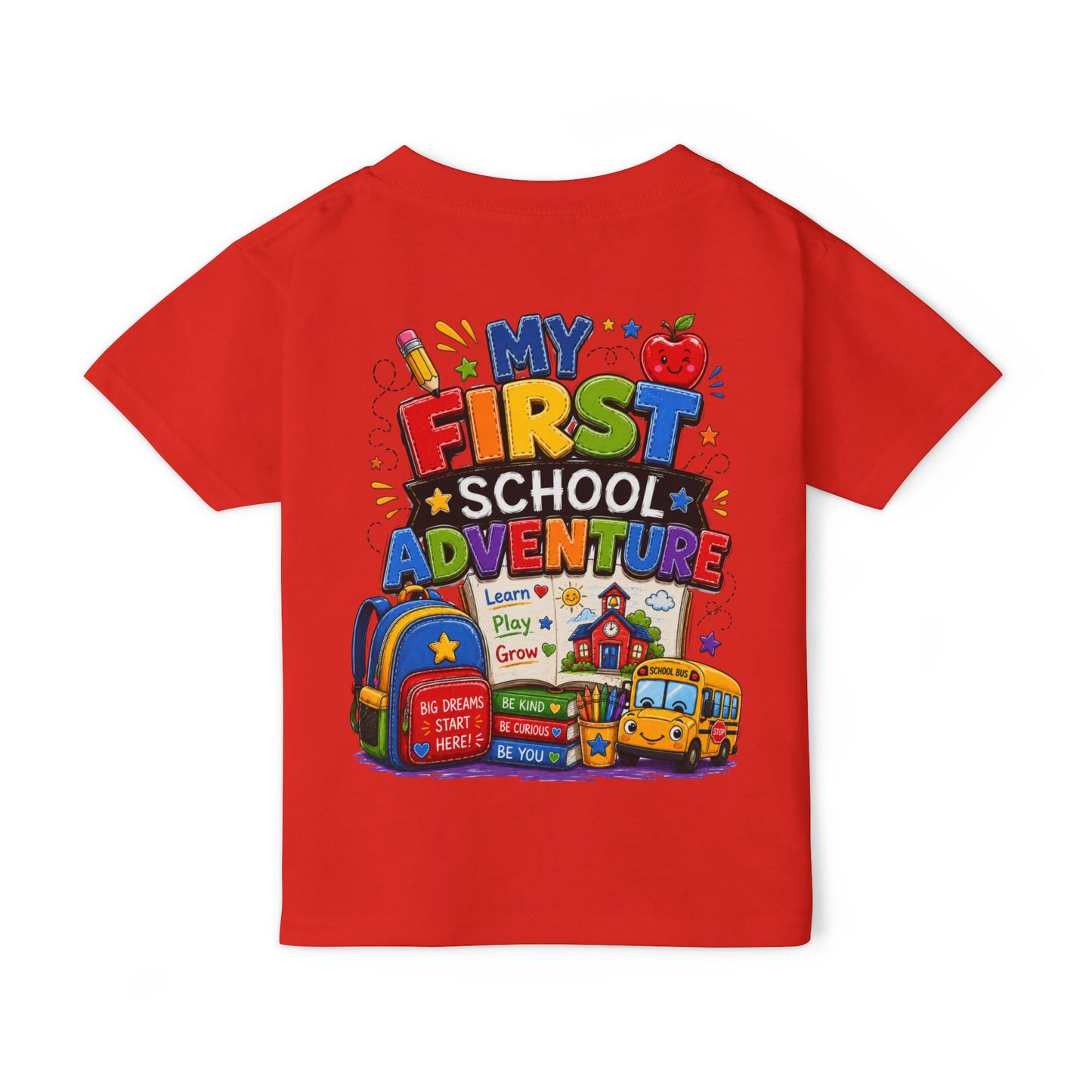 Toddler T‑Shirt — "My First School Adventure" Back‑to‑School Kids Tee