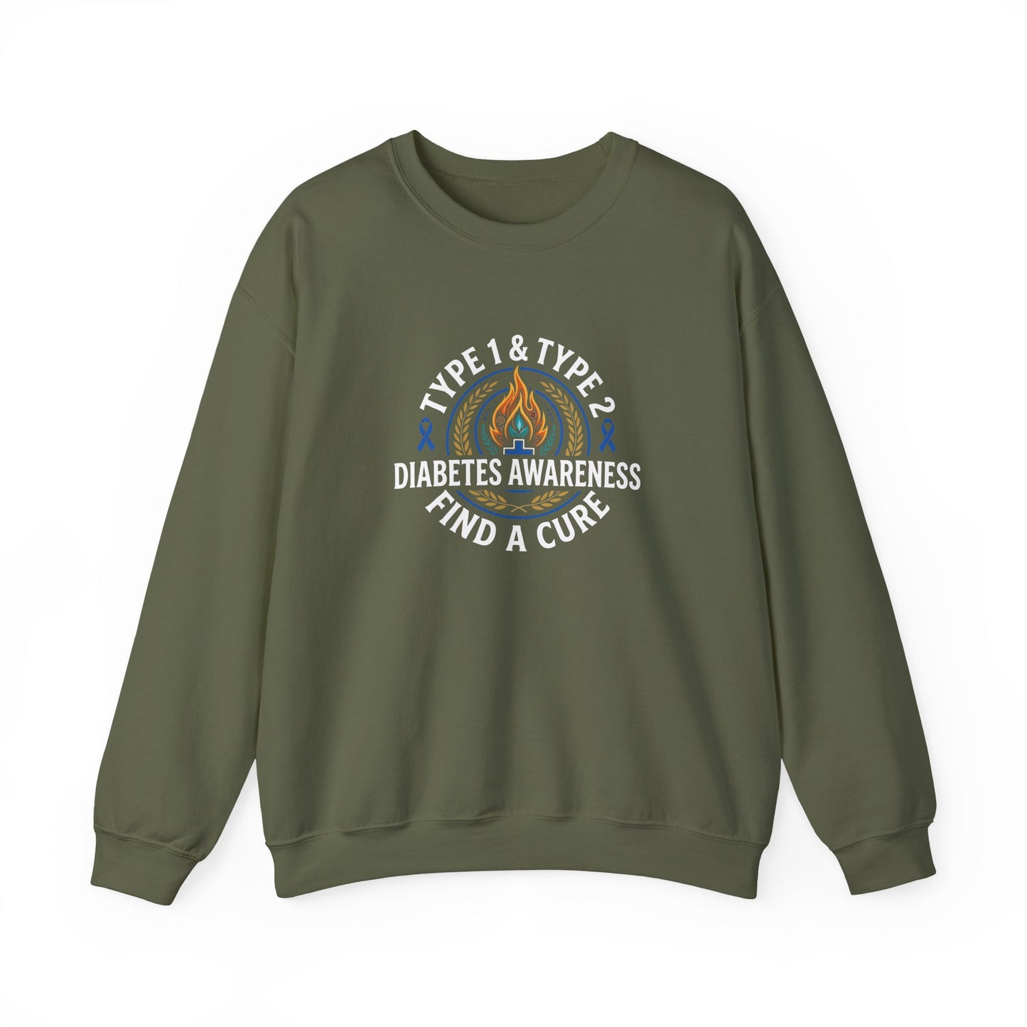 Type 1 & Type 2 Find a Cure Diabetes Awareness Sweatshirt