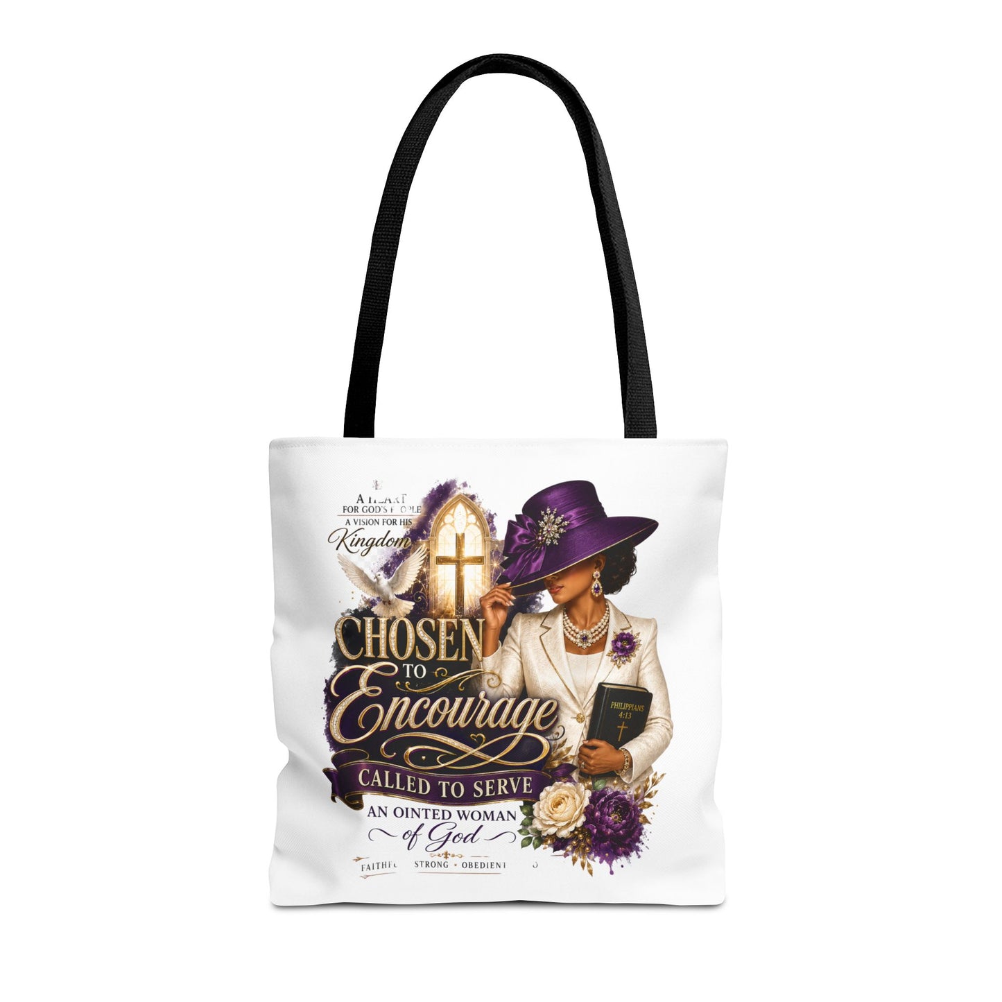Christian Encourager Tote Bag — "Chosen to Encourage" Design