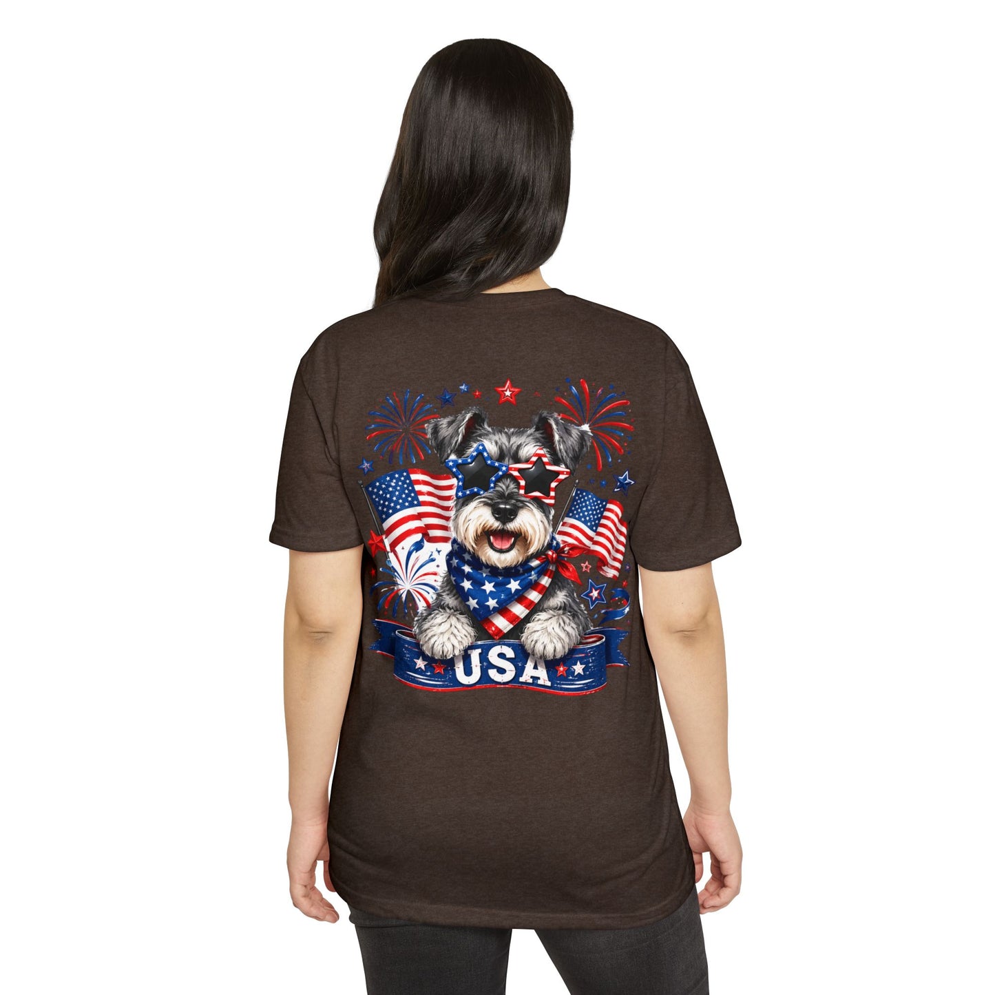 Patriotic Schnauzer USA T-Shirt