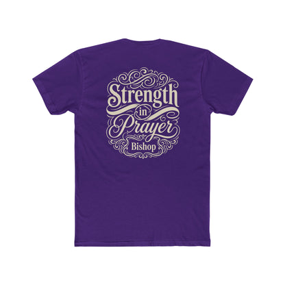 Strength in Prayer T-Shirt — Inspirational Faith Tee (Bishop)