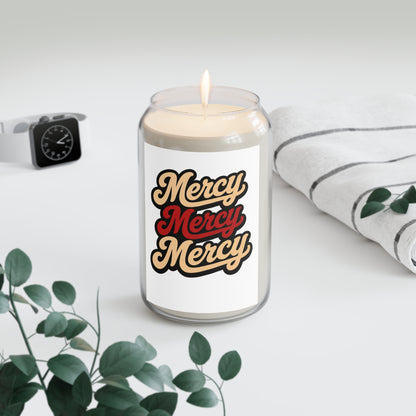 Mercy Mercy Mercy Scented Soy Candle — 13.75 oz Retro Typography