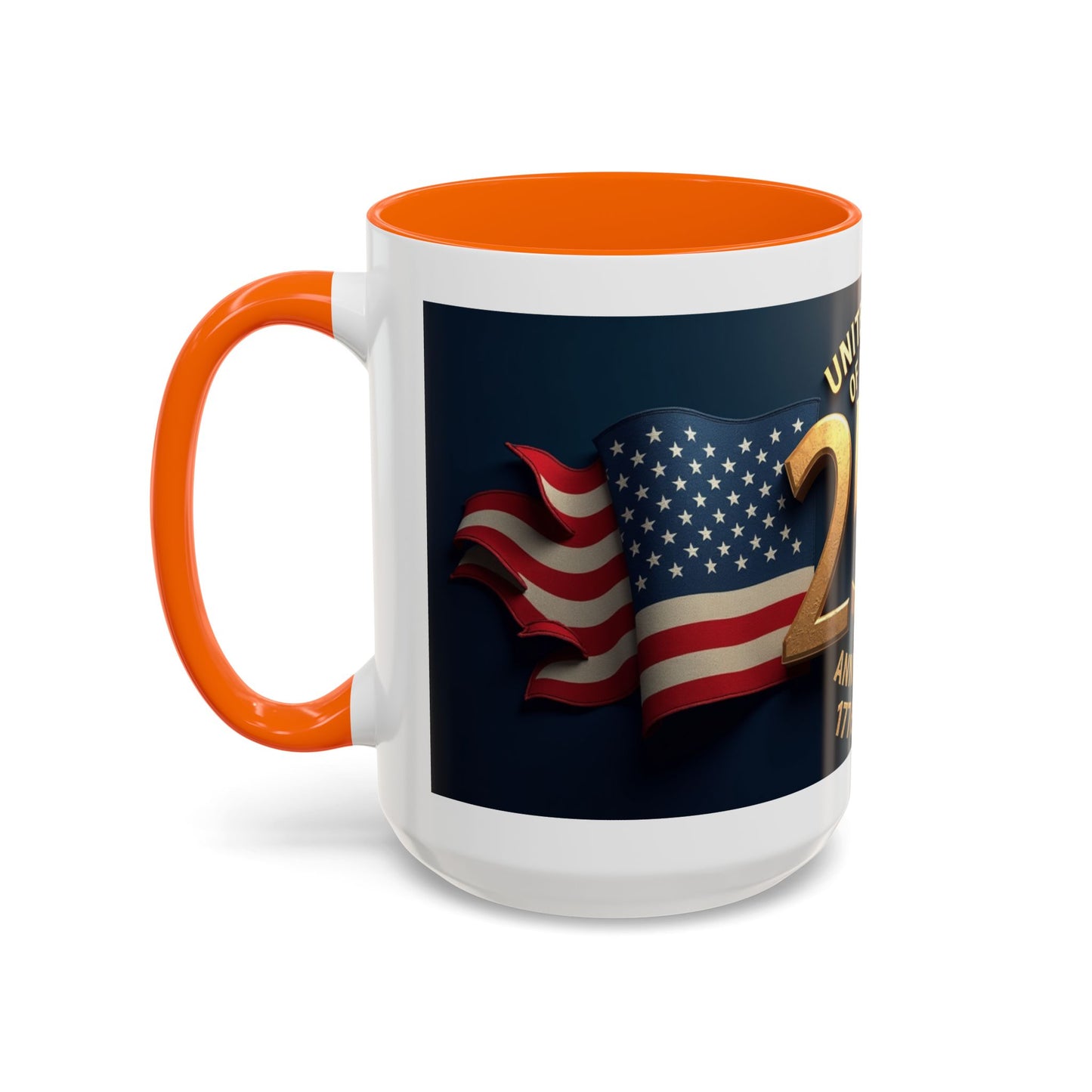 250th Anniversary Coffee Mug — United States of America 1776–2026 Patriotic Accent Mug