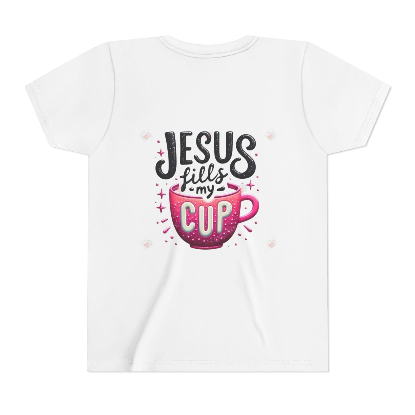 Jesus Fills My Cup Youth Tee — Christian Faith Kids Shirt