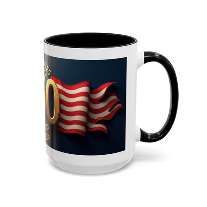 250th Anniversary Coffee Mug — United States of America 1776–2026 Patriotic Accent Mug