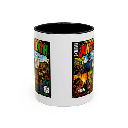 Juneteenth Comic Art Coffee Mug — Celebratory Black History Accent Mug