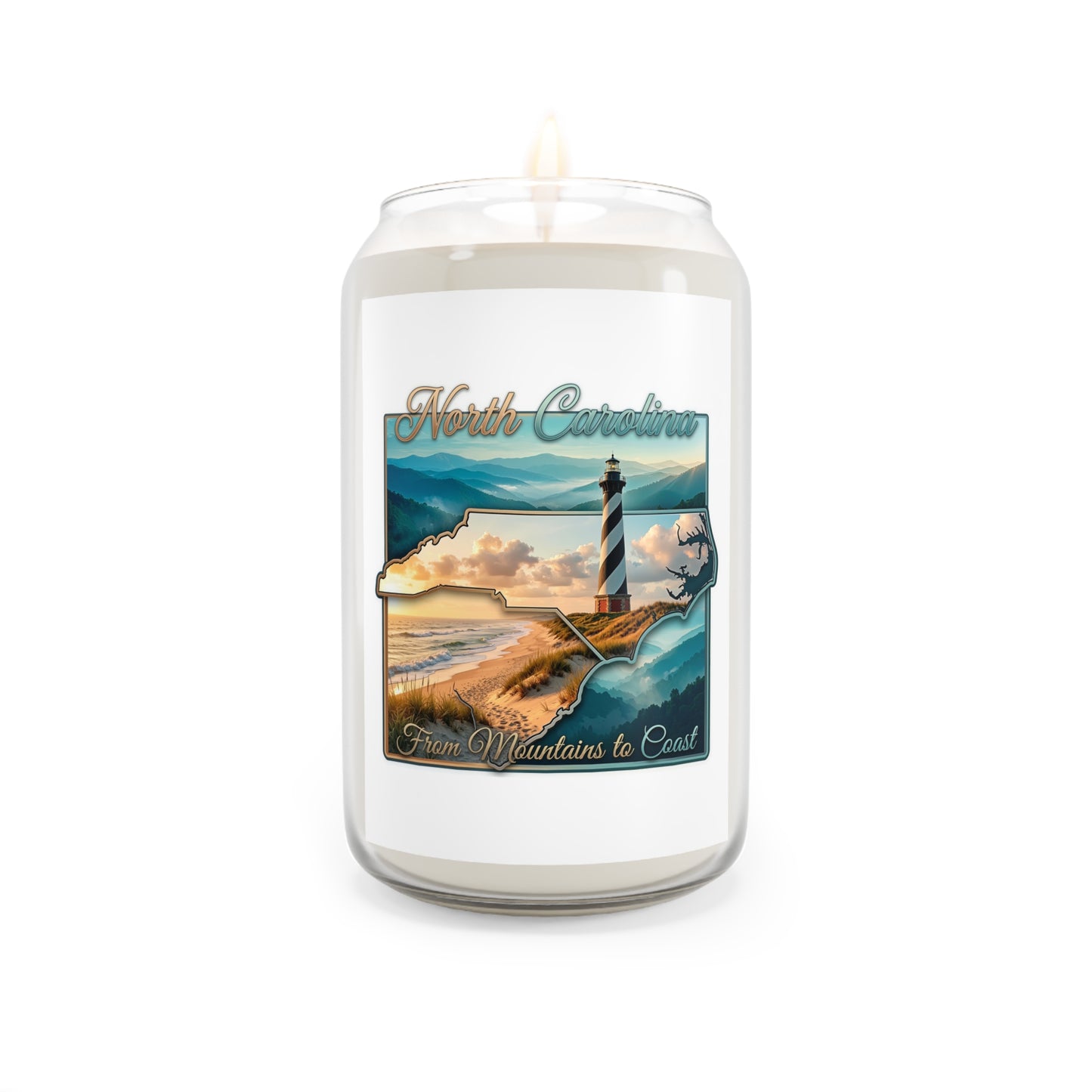 North Carolina Lighthouse Soy Candle — 13.75oz "From Mountains to Coast"