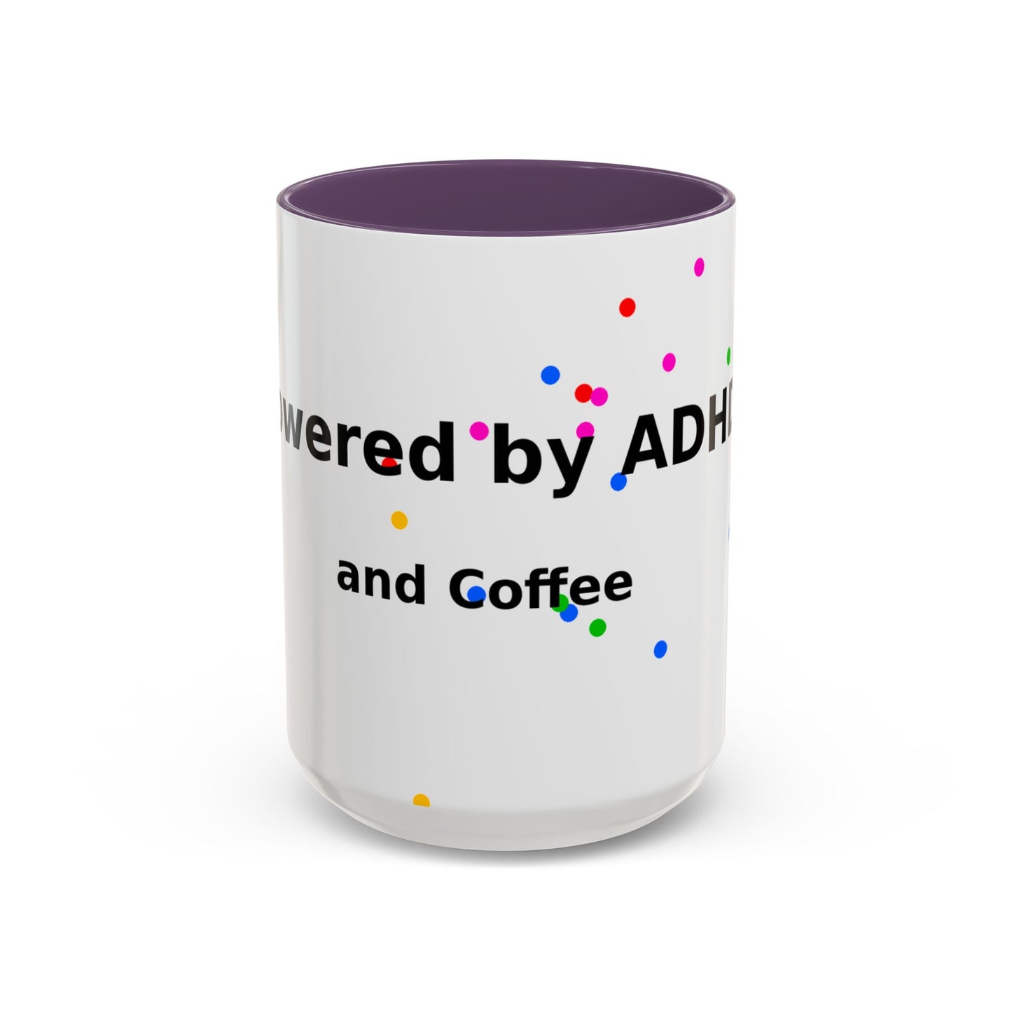 ADHD and Coffee Accent Mug — Funny Neurodivergent Travel Coffee Cup