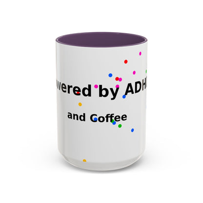 ADHD and Coffee Accent Mug — Funny Neurodivergent Travel Coffee Cup