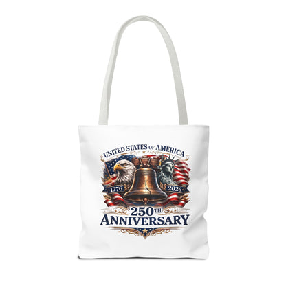 Anniversary Tote Bag — "United States of America 250th Anniversary" Liberty Bell Design
