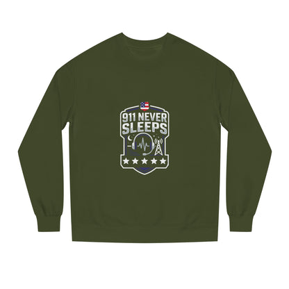911 Never Sleeps Sweatshirt – Emergency Dispatcher & First Responder Tribute Crewneck