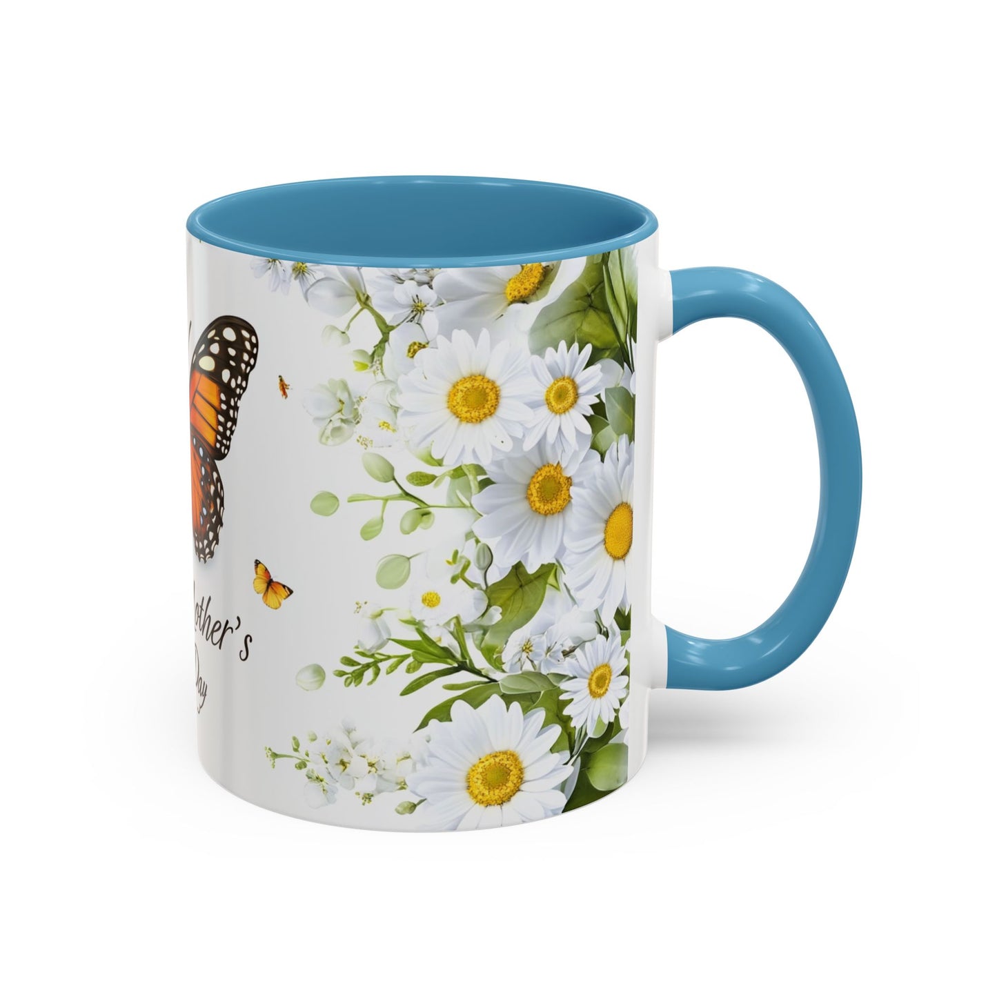 Mother's Day Butterfly Coffee Mug – 'Happy Mother's Day' Floral Accent Mug