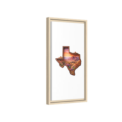 Framed Texas Landscape Matte Canvas — Desert Sunset State Art Print