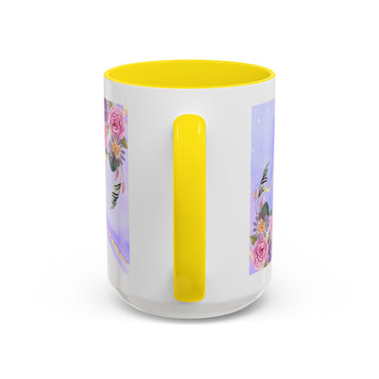 Mother Nutrition Facts Coffee Mug — Floral “Amazing Mom” 11/15oz Accent Mug