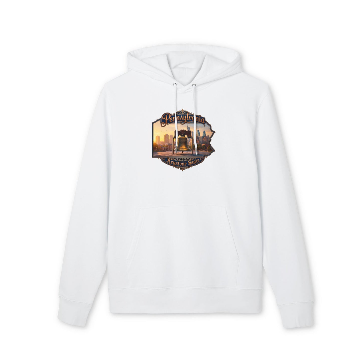 Pennsylvania Keystone State Hoodie — Liberty Bell Skyline Graphic