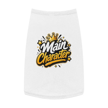 Main Character Pet Tank Top – Cute Crown Graphic Dog & Cat Tee