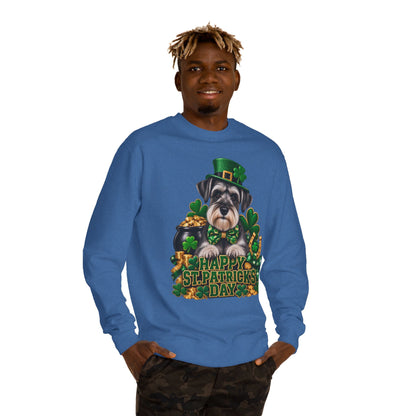 St. Patrick’s Day Schnauzer Sweatshirt — Happy St. Patrick’s Day Graphic