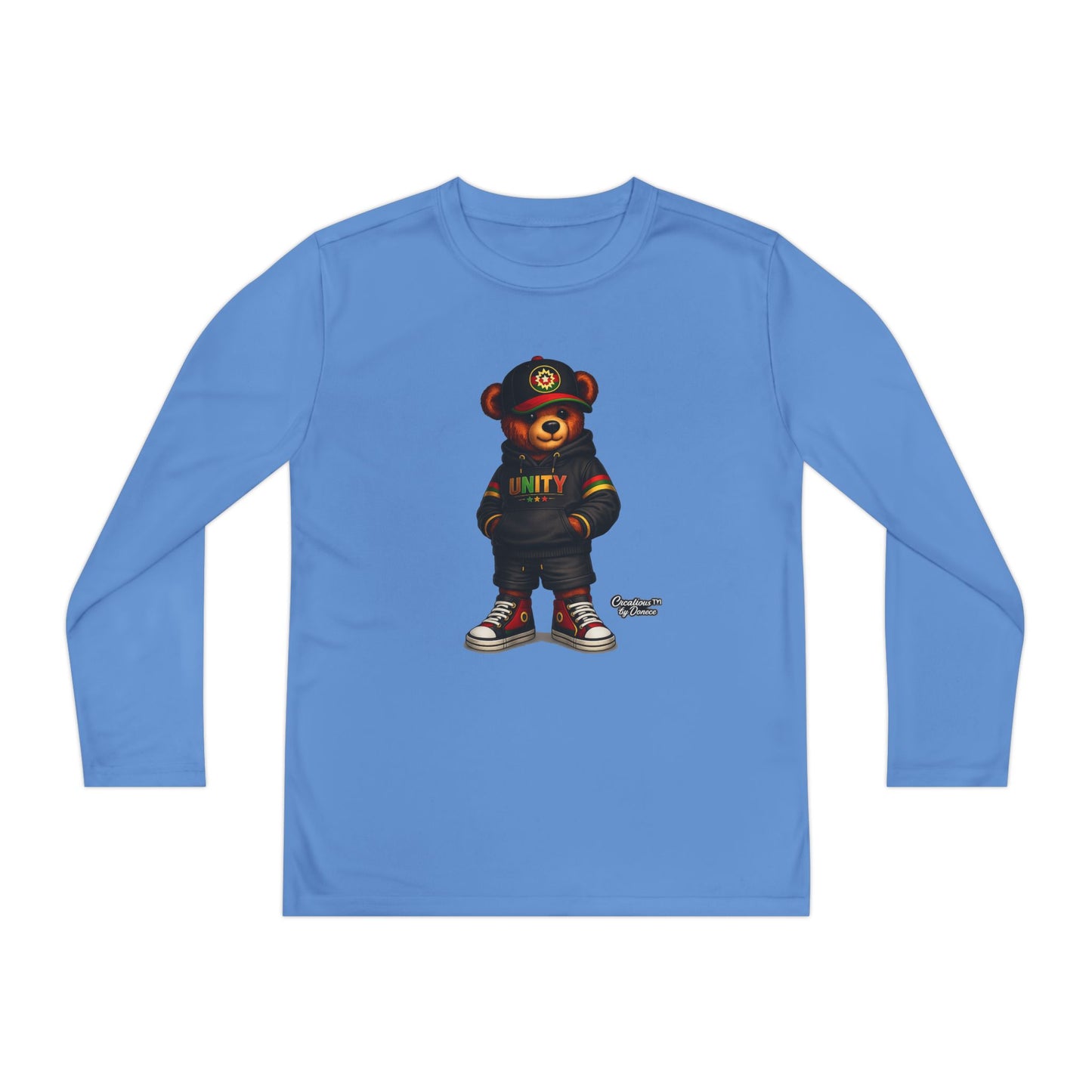 Youth Long Sleeve Tee — 'Unity' Streetwear Bear Graphic