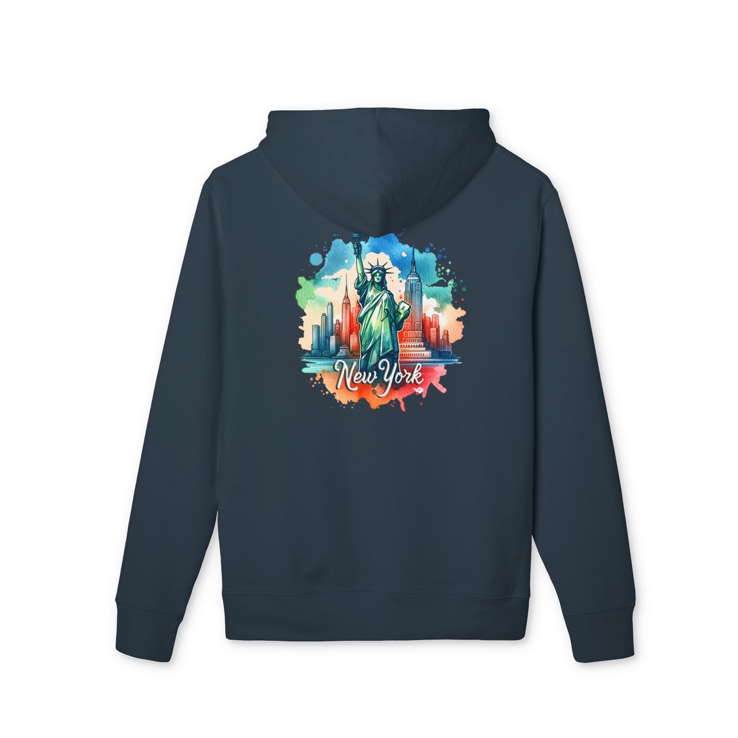 New York Watercolor Statue of Liberty Hoodie