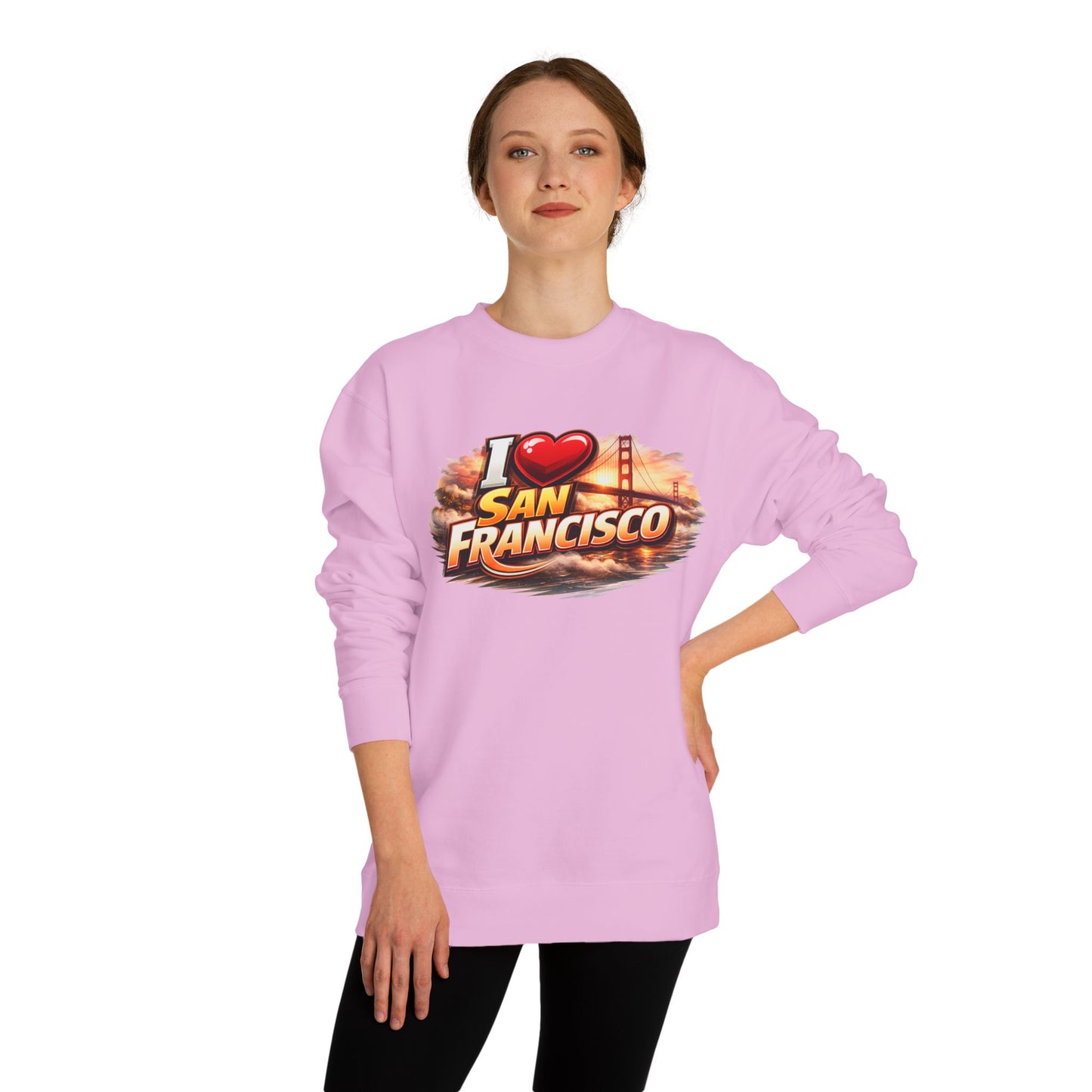 I Heart San Francisco Sweatshirt — Golden Gate Retro Graphic Crewneck